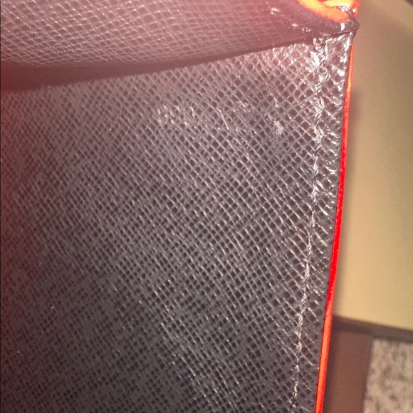 Louis Vuitton Vintage Red Jena Clutch with Gold Accent and Box - Picture 13 of 16